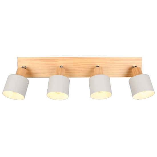 Plafoniera con faretti spot da soffitto grigio orientabile per ingresso