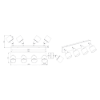 Plafoniera con faretti spot da soffitto grigio orientabile per ingresso