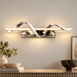 Applique da parete design moderno cromo led 8,5w 4000k