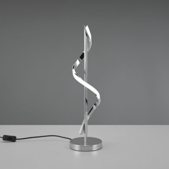 Lampada da tavolo per salotto design cromo led 8,5w 4000k
