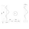 Lampada da tavolo per salotto design cromo led 8,5w 4000k