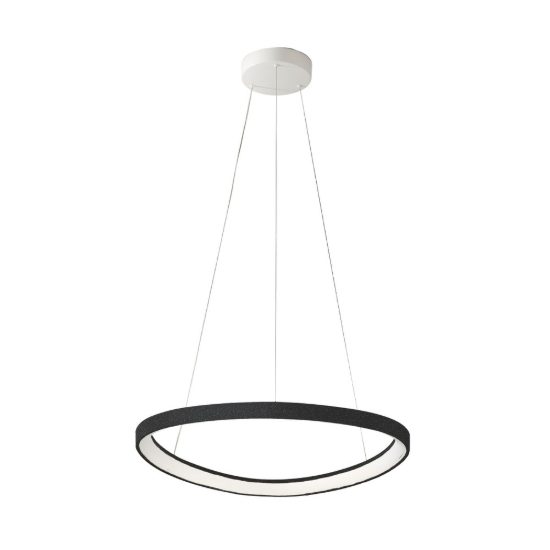 Lampadario antracite per sala da pranzo a sospensione led 50w cct 3000k 4000k