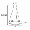 Lampadario led 50w cct 3000k 4000k a sospensione per sala da pranzo magenta