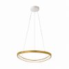 Lampadario a sospensione led 50w cct 3000k 4000k oro opaco per sala da pranzo