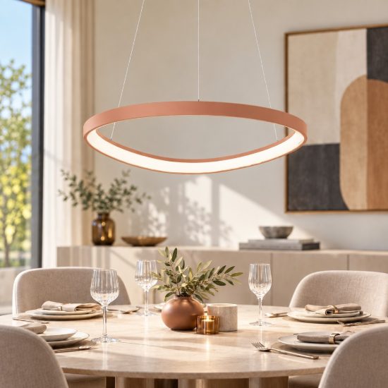 Lampadario a sospensione plettro moderno pesca led 50w cct 3000k 4000k