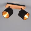Plafoniera con faretti orientabili nero legno per ingresso