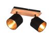 Plafoniera con faretti orientabili nero legno per ingresso