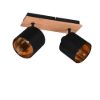 Plafoniera con faretti orientabili nero legno per ingresso