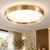 Fabas varallo plafoniera rotonda bronzo satinato led 30w cct 2700k 4000k dimmerabile con telecomando