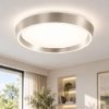 Fabas plafoniera moderna varallo champagne led 30w cct 2700k 4000k dimmerabile con telecomando