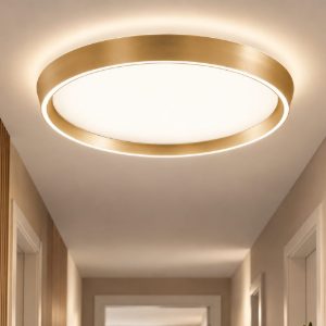 Fabas varallo plafoniera moderna bronzo satinato led 36w cct 2700k 4000k dimmerabile con telecomando