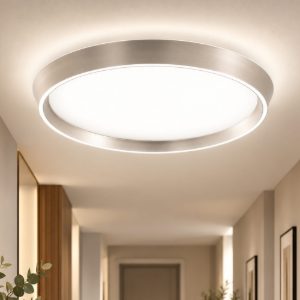 Fabas plafoniera varallo rotonda champagne led 36w cct 2700k 4000k dimmerabile con telecomando