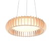 Lampadario per tavolo da pranzo led cct 3000k 6500k legno con telecomando