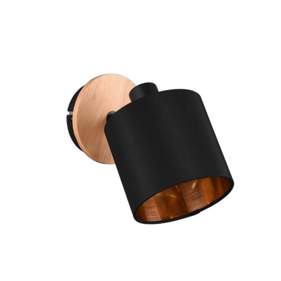 Applique per camera da letto nero oro legno