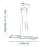 Fabas luce bard lampadario moderno lineare corten led 52w 3000k dimmerabile