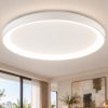 Fabas plafoniera bacco disco bianco led 56w cct 2700k 4000k dimmerabile