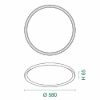 Fabas bacco plafoniera led 56w cct 2700k 4000k dimmerabile ottone satinato