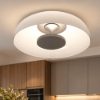 Fabas vintage due plafoniera moderna bianco grigio led 26w cct 2700k 3000k 4000k dimmerabile