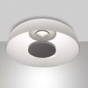 Fabas vintage due plafoniera moderna bianco grigio led 26w cct 2700k 3000k 4000k dimmerabile