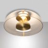 Fabas vintage due plafoniera led 26w cct 2700k 4000k dimmerabile cognac ottone satinato