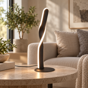Lampada da tavolo design moderno led 3000k led nero opaco