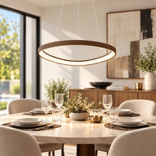 Lampadario led 60w cct 3000k 4000k moderno a sospensione plettro ruggine