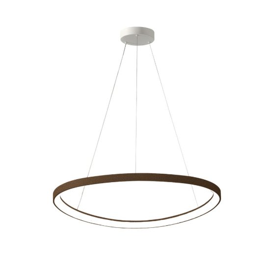 Lampadario led 60w cct 3000k 4000k moderno a sospensione plettro ruggine