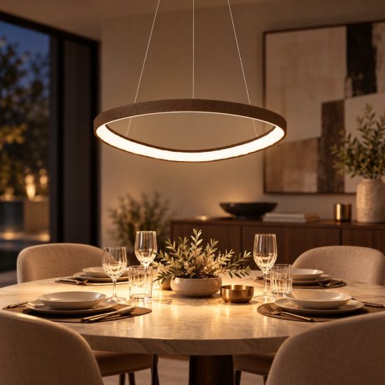Lampadario led 60w cct 3000k 4000k moderno a sospensione plettro ruggine