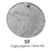 Lampadario moderno a sospensione plettro foglia argento led 60w cct 3000k 4000k