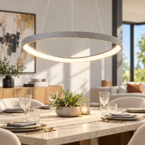 Lampadario a sospensione led 60w cct 3000k 4000k plettro moderno grigio perla