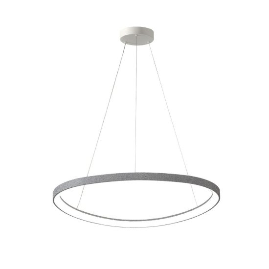 Lampadario a sospensione led 60w cct 3000k 4000k plettro moderno grigio perla