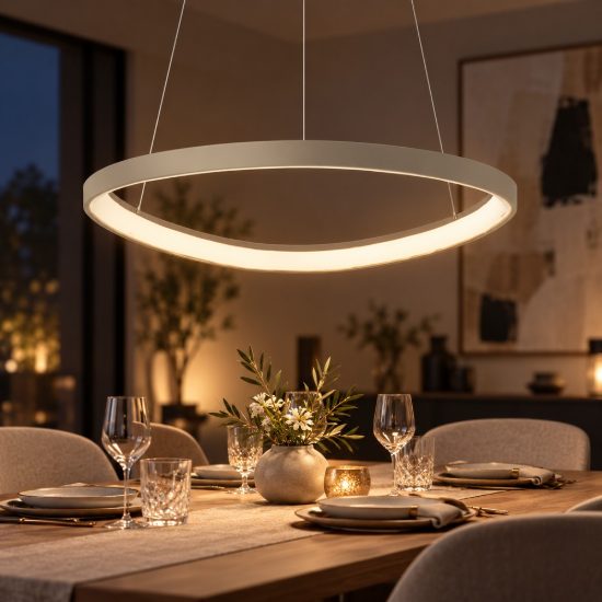 Lampadario led 60w cct 3000k 4000k moderno a sospensione plettro tortora