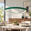 Lampadario a sospensione moderno plettro verde bosco led 60w cct 3000k 4000k