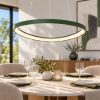 Lampadario led 60w cct 3000k 4000k a sospensione moderno plettro verde oliva