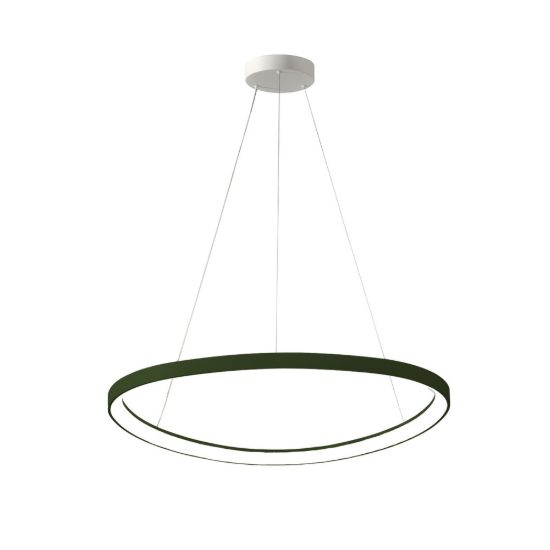 Lampadario led 60w cct 3000k 4000k a sospensione moderno plettro verde oliva