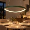 Lampadario led 60w cct 3000k 4000k a sospensione moderno plettro verde oliva