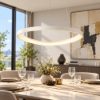 Lampadario a sospensione led 60w cct 3000k 4000k moderno plettro bianco