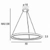 Lampadario a sospensione led 60w cct 3000k 4000k moderno plettro bianco