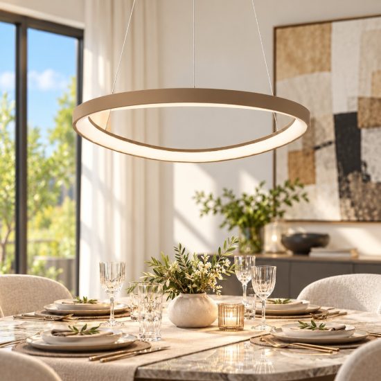 Lampadario moderno a sospensione plettro sabbia bagnata led 60w cct 3000k 4000k