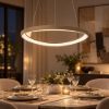 Lampadario moderno a sospensione plettro sabbia bagnata led 60w cct 3000k 4000k