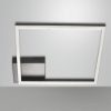 Fabas plafoniera moderna bard quadrata nera led 39w 3000k dimmerabile