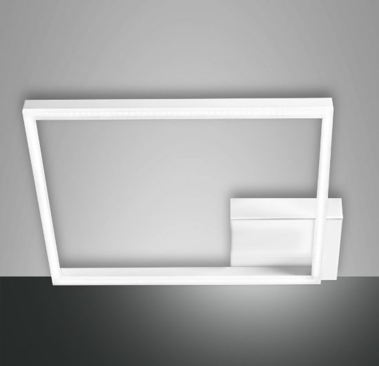 Fabas bard plafoniera led 39w 4000k dimmerabile moderna quadrata bianco