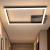 Fabas bard plafoniera moderna quadrata antracite led 39w 4000k dimmerabile