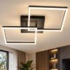 Fabas bard plafoniera moderna nero led 52w 3000k dimmerabile