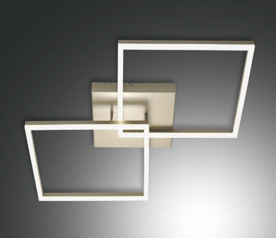 Fabas plafoniera bard quadrati oro opaco led 52w 3000k