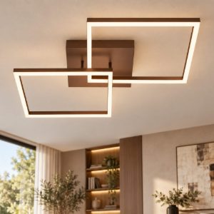 Fabas bard plafoniera moderna corten led 52w 3000k dimmerabile
