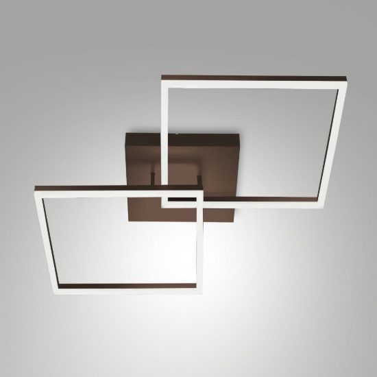 Fabas bard plafoniera moderna corten led 52w 3000k dimmerabile