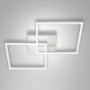 Fabas plafoniera bard due quadrati bianchi led 52w 4000k dimmerabile