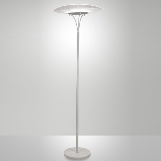 Fabas vela piantana moderna bianca led 24w 3000k dimmerabile