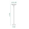 Fabas vela piantana moderna bianca led 24w 3000k dimmerabile